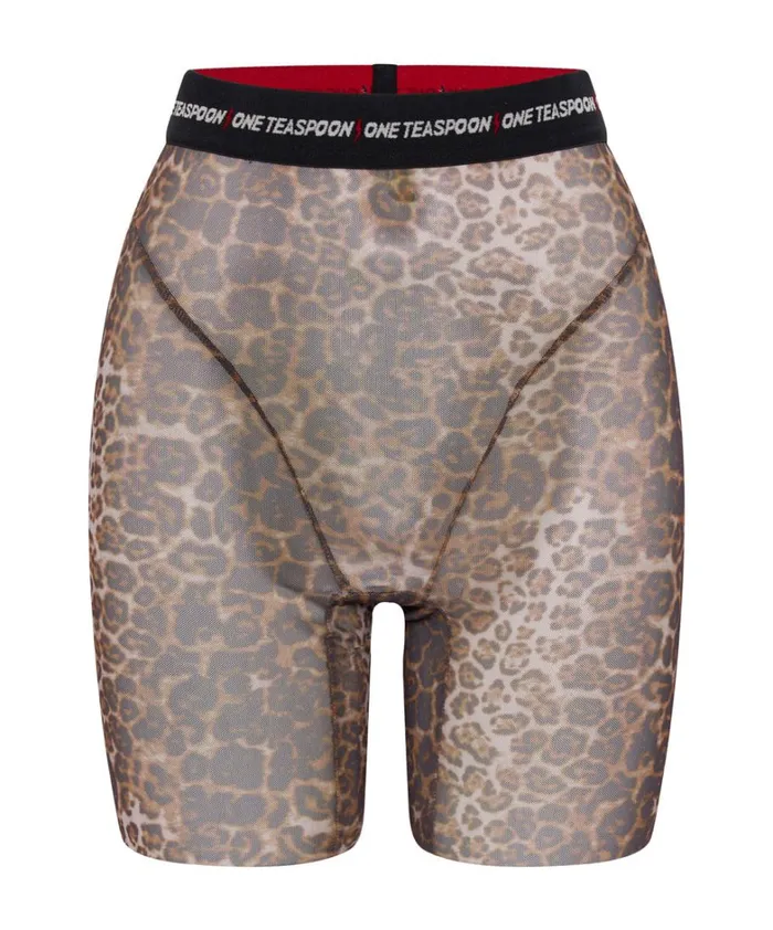 One Teaspoon Bottoms MESH ANIMAL BIKE SHORTS 8211 Women