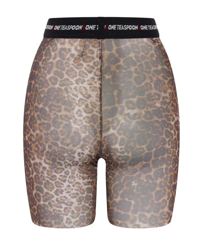 One Teaspoon Bottoms MESH ANIMAL BIKE SHORTS 8211 Women