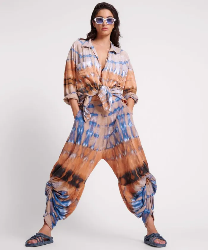 One Teaspoon Bottoms MIRAGE HAND TIE DYED GYPSY HAREM PANTS 8211 Women