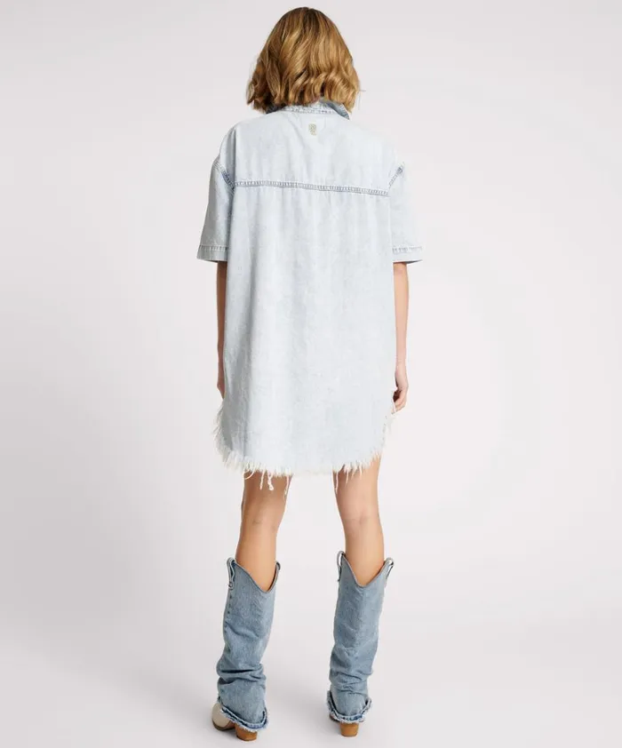 One Teaspoon Denim Dresses FLORENCE PARIS DENIM SHIRT DRESS 8211 Women One Teaspoon Denim Dresses FLORENCE PARIS DENIM SHIRT DRESS 8211 Women