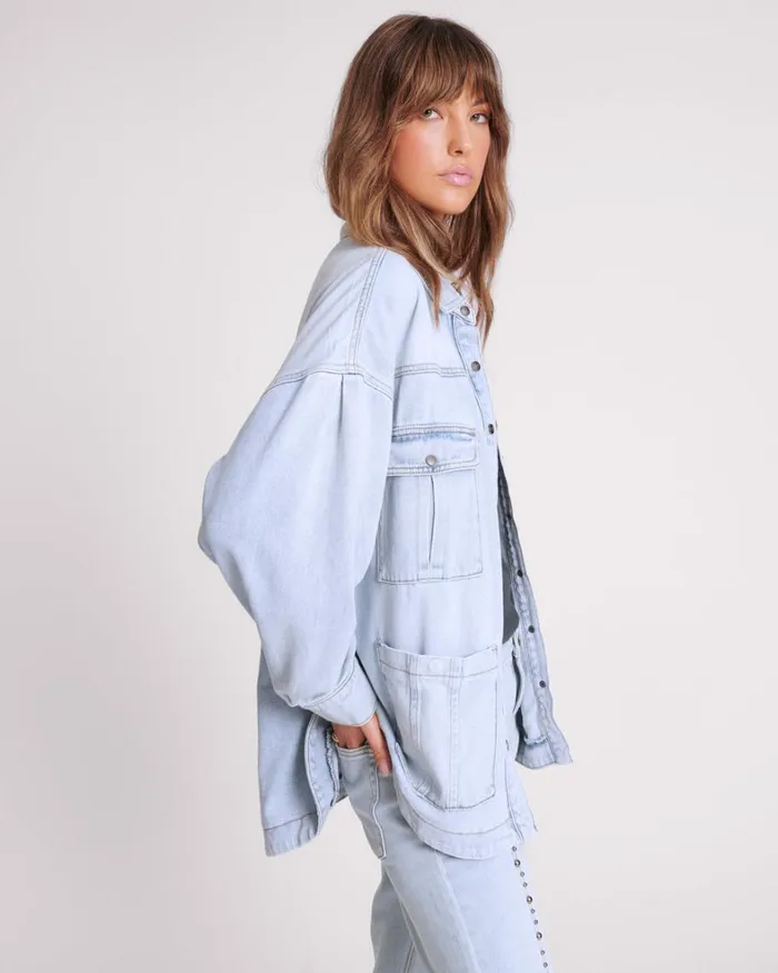 One Teaspoon Denim Jackets HUSTLER LONGLINE DENIM JACKET 8211 Women One Teaspoon Denim Jackets HUSTLER LONGLINE DENIM JACKET 8211 Women