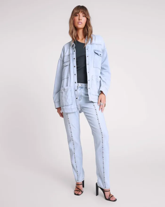 One Teaspoon Denim Jackets HUSTLER LONGLINE DENIM JACKET 8211 Women One Teaspoon Denim Jackets HUSTLER LONGLINE DENIM JACKET 8211 Women