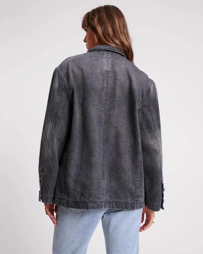 One Teaspoon Denim Jackets WORN BLACK DENIM BOYFRIEND BLAZER 8211 Women One Teaspoon Denim Jackets WORN BLACK DENIM BOYFRIEND BLAZER 8211 Women