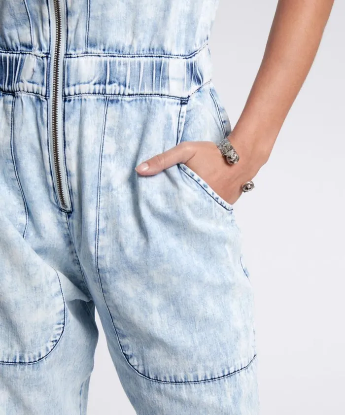 One Teaspoon Denim Jumpsuits BLACK LIGHTNING SLEEVELESS OLIVIA AVIATOR JUMPSUIT 8211 Women One Teaspoon Denim Jumpsuits BLACK LIGHTNING SLEEVELESS OLIVIA AVIATOR JUMPSUIT 8211 Women