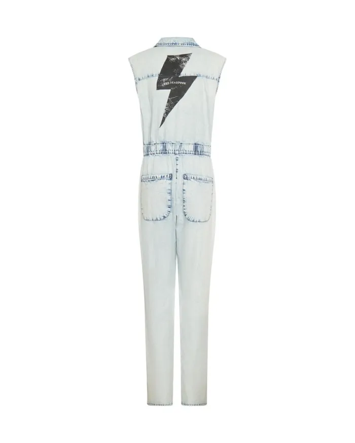 One Teaspoon Denim Jumpsuits BLACK LIGHTNING SLEEVELESS OLIVIA AVIATOR JUMPSUIT 8211 Women One Teaspoon Denim Jumpsuits BLACK LIGHTNING SLEEVELESS OLIVIA AVIATOR JUMPSUIT 8211 Women