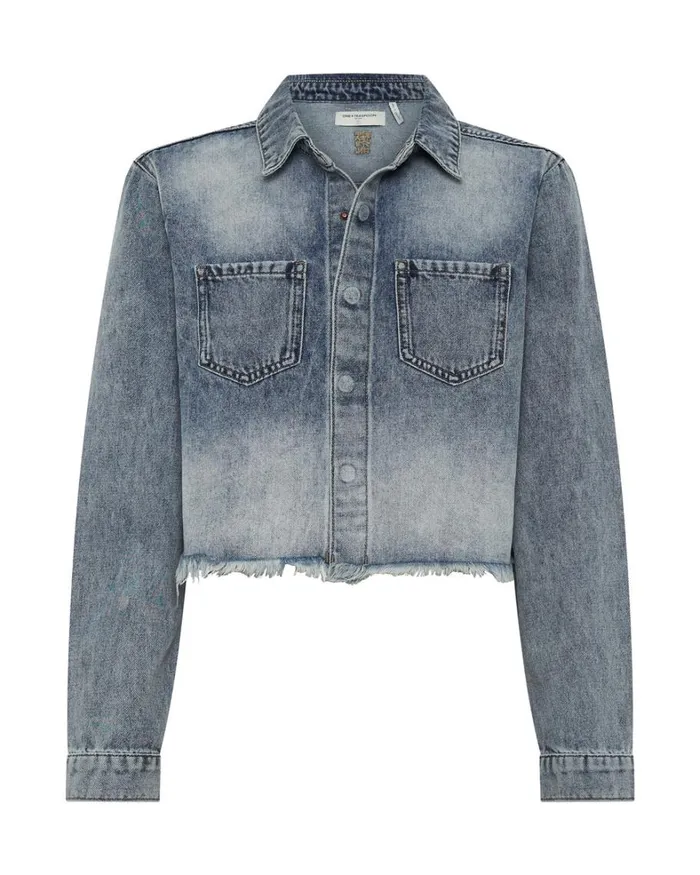 One Teaspoon Denim Tops BLUE BLOSSOM LONG SLEEVE DENIM BRAXTON TOP 8211 Women One Teaspoon Denim Tops BLUE BLOSSOM LONG SLEEVE DENIM BRAXTON TOP 8211 Women