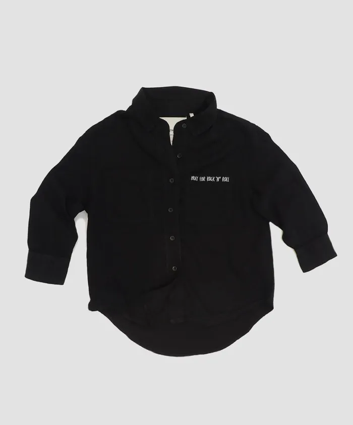 One Teaspoon Denim Tops KIDS BLACK SOHO TENCEL SHIRT 8211 WomenKids