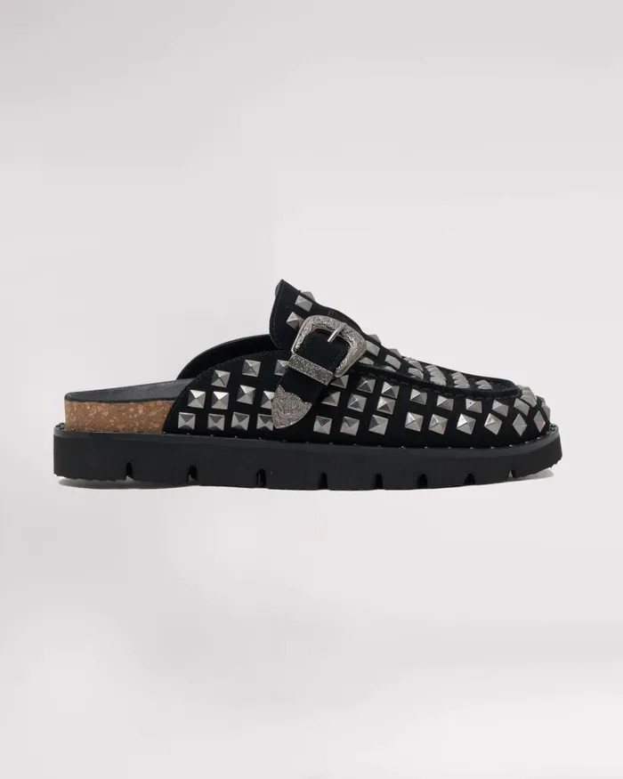 One Teaspoon Footwear STUDDED BLACK PHOENIX SLIDES 8211 Women