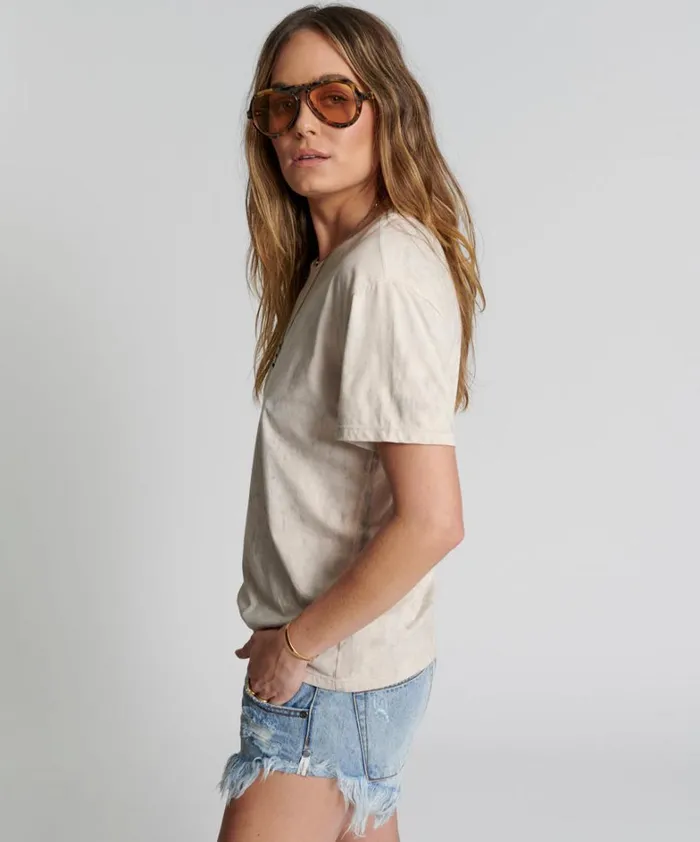 One Teaspoon Graphic Tees LOVE STAINED ORGANIC COTTON CREW TEE 8211 Women