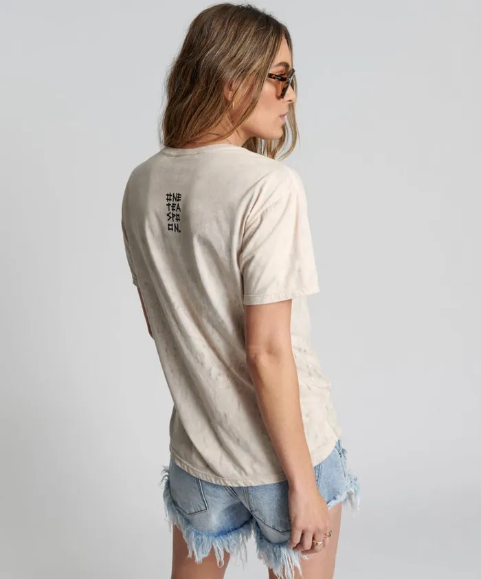 One Teaspoon Graphic Tees LOVE STAINED ORGANIC COTTON CREW TEE 8211 Women