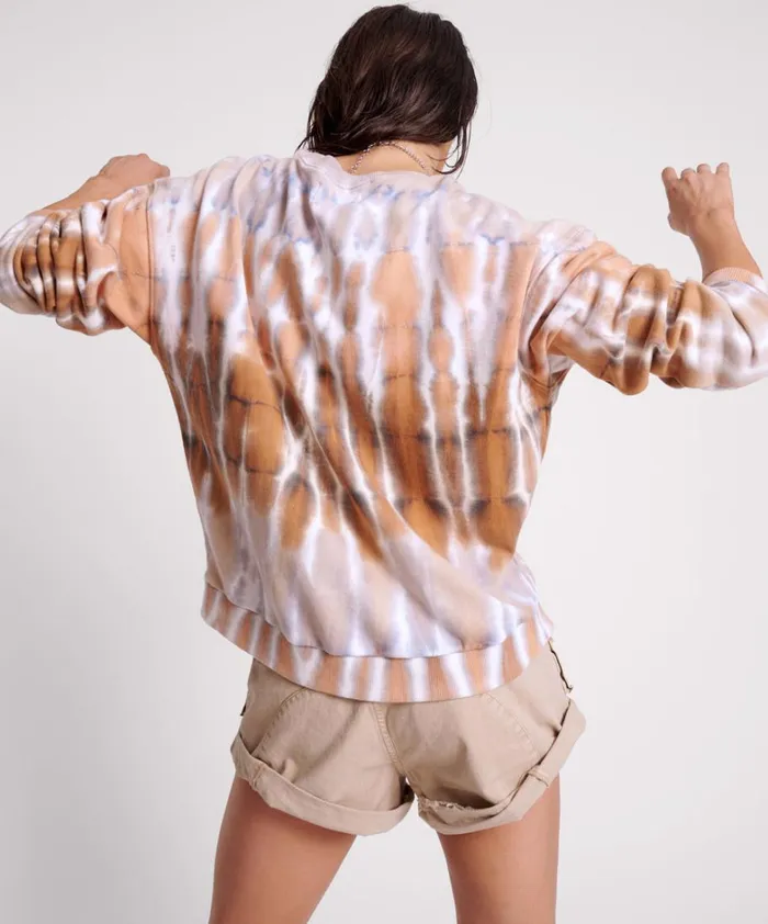 One Teaspoon Hoodies And Sweats MIRAGE HAND TIE DYED FLEECE SWEATER 8211 Women