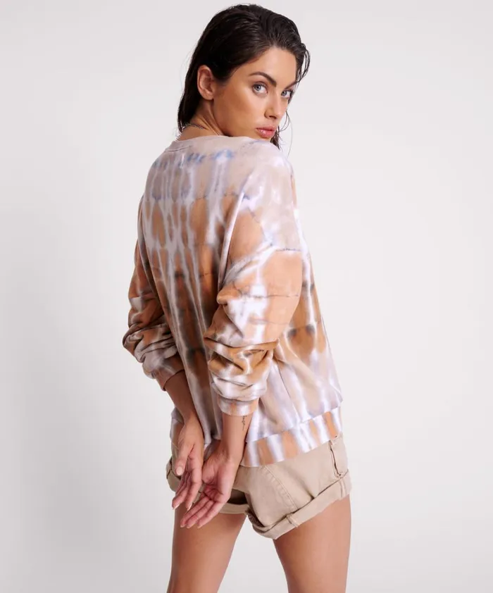 One Teaspoon Hoodies And Sweats MIRAGE HAND TIE DYED FLEECE SWEATER 8211 Women