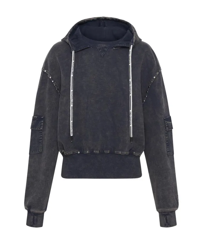 One Teaspoon Hoodies And Sweats OTS MIDNIGHT RUST CARGO STUDDED ADVENTURE HOODY 8211 Women One Teaspoon Hoodies And Sweats OTS MIDNIGHT RUST CARGO STUDDED ADVENTURE HOODY 8211 Women