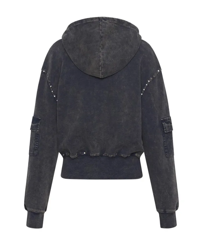 One Teaspoon Hoodies And Sweats OTS MIDNIGHT RUST CARGO STUDDED ADVENTURE HOODY 8211 Women One Teaspoon Hoodies And Sweats OTS MIDNIGHT RUST CARGO STUDDED ADVENTURE HOODY 8211 Women