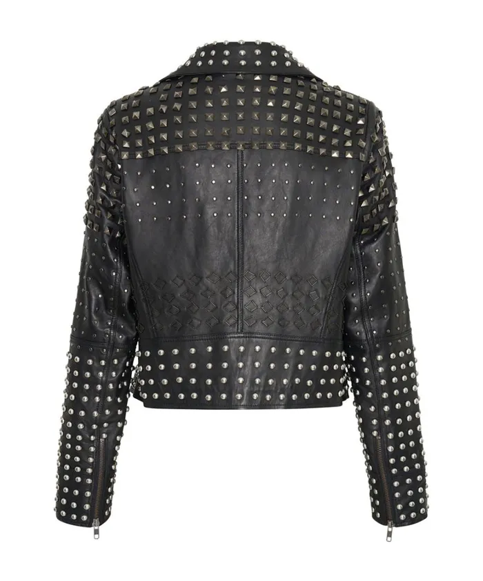 One Teaspoon Jackets BLACK DIAMOND STUDDED LEATHER JACKET 8211 Women