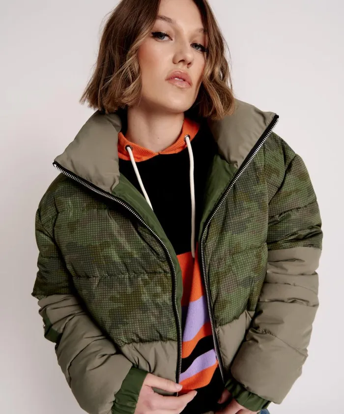 One Teaspoon Jackets DIRTEE LOVE CAMO PUFFA JACKET 8211 Women