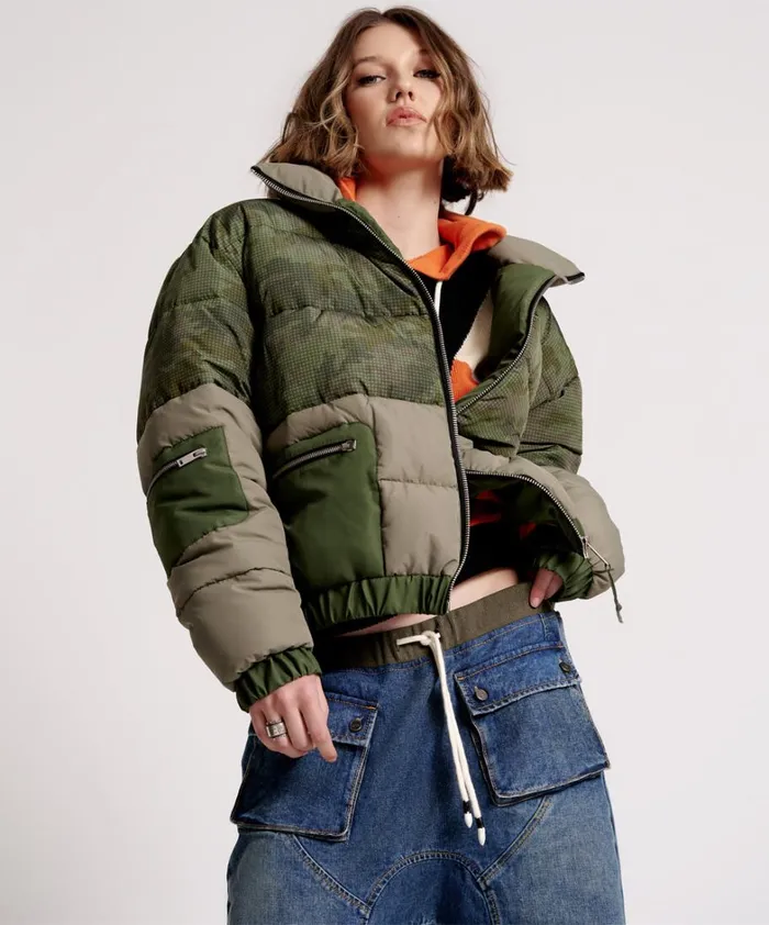 One Teaspoon Jackets DIRTEE LOVE CAMO PUFFA JACKET 8211 Women