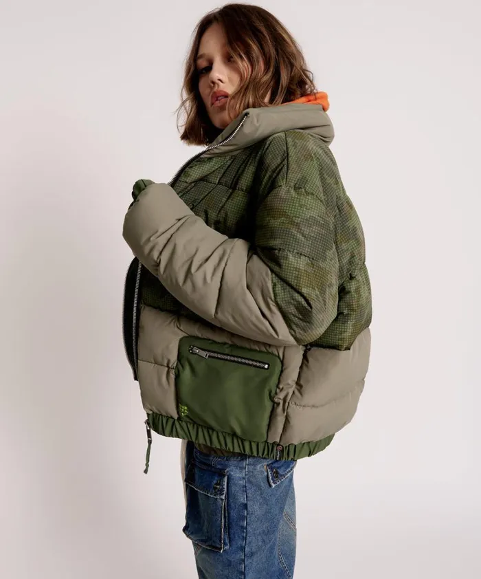 One Teaspoon Jackets DIRTEE LOVE CAMO PUFFA JACKET 8211 Women