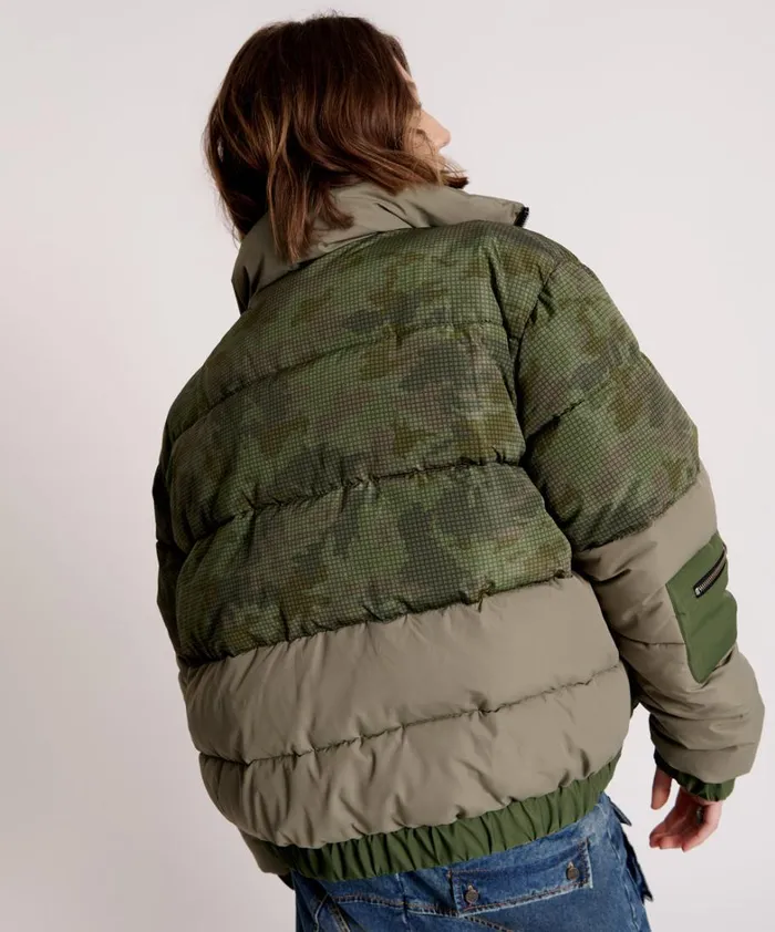 One Teaspoon Jackets DIRTEE LOVE CAMO PUFFA JACKET 8211 Women