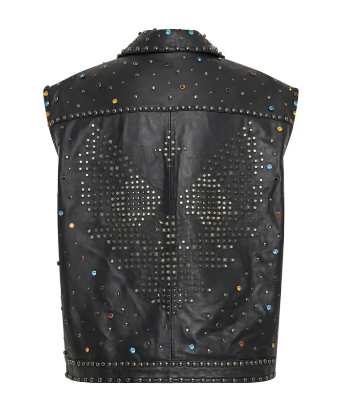 One Teaspoon Jackets STUDDED JEWEL LEATHER EAGLE PUNK SLEEVELESS JACKET 8211 Women One Teaspoon Jackets STUDDED JEWEL LEATHER EAGLE PUNK SLEEVELESS JACKET 8211 Women