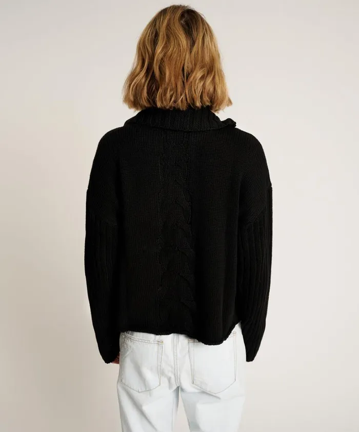 One Teaspoon Knitwear CLASSIC CHUNKY ROLL NECK KNIT SWEATER BLACK 8211 Women One Teaspoon Knitwear CLASSIC CHUNKY ROLL NECK KNIT SWEATER BLACK 8211 Women