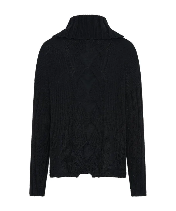 One Teaspoon Knitwear CLASSIC CHUNKY ROLL NECK KNIT SWEATER BLACK 8211 Women One Teaspoon Knitwear CLASSIC CHUNKY ROLL NECK KNIT SWEATER BLACK 8211 Women