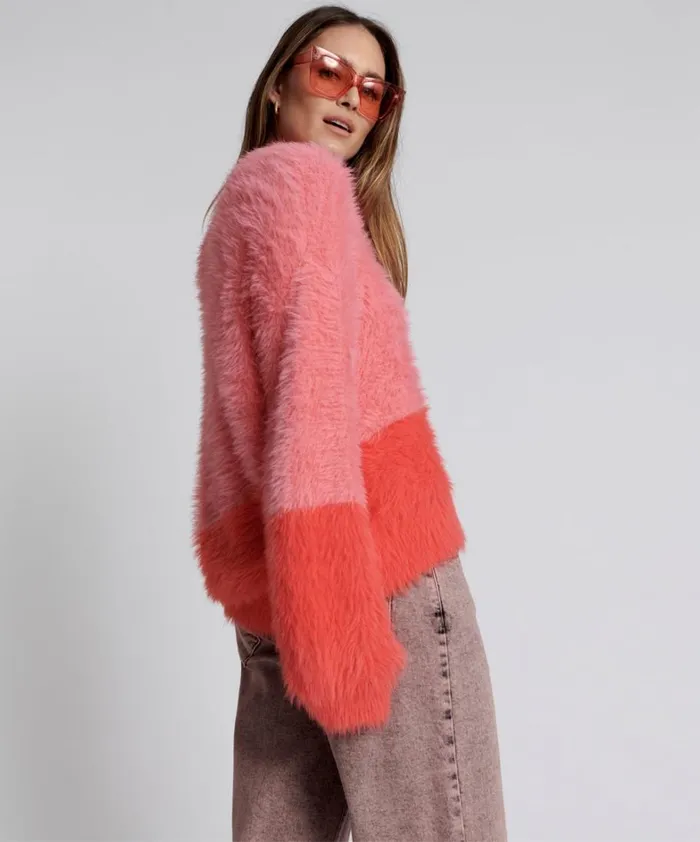 One Teaspoon Knitwear FLUFFY COLOUR BLOCK KNIT SWEATER 8211 Women One Teaspoon Knitwear FLUFFY COLOUR BLOCK KNIT SWEATER 8211 Women