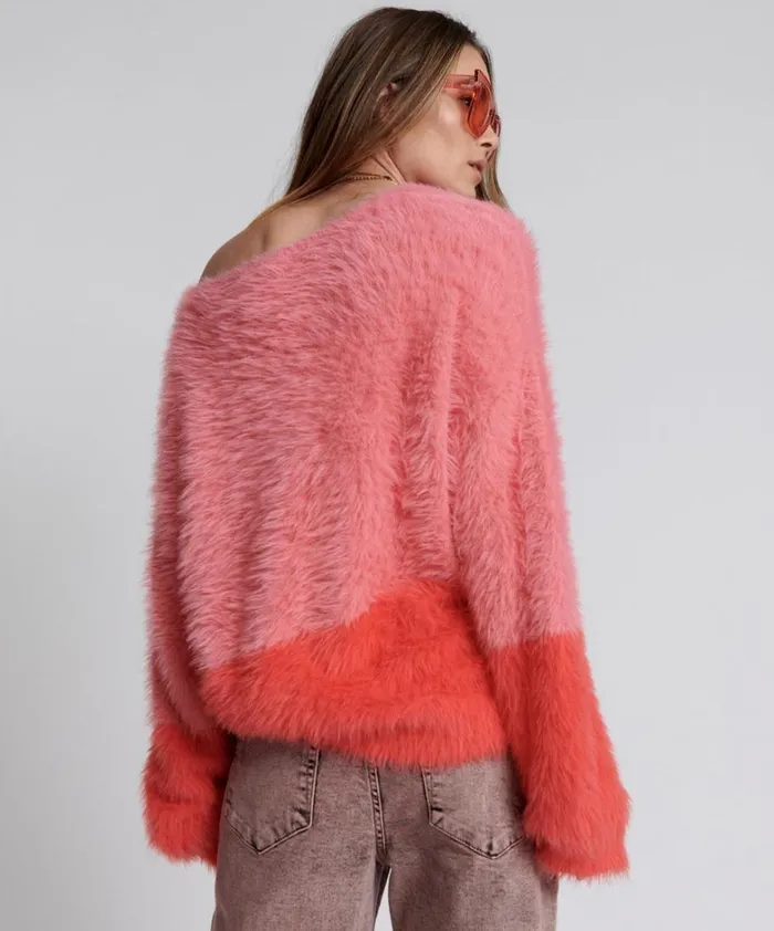 One Teaspoon Knitwear FLUFFY COLOUR BLOCK KNIT SWEATER 8211 Women One Teaspoon Knitwear FLUFFY COLOUR BLOCK KNIT SWEATER 8211 Women