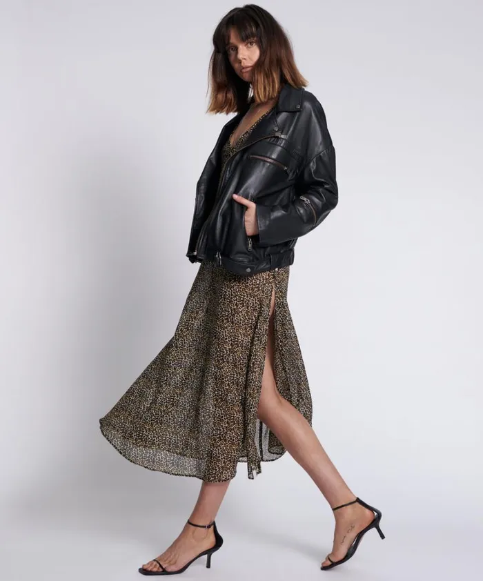 One Teaspoon Midi and Maxi Dresses ANIMAL NIGHT LOVER DRESS 8211 Women One Teaspoon Midi and Maxi Dresses ANIMAL NIGHT LOVER DRESS 8211 Women