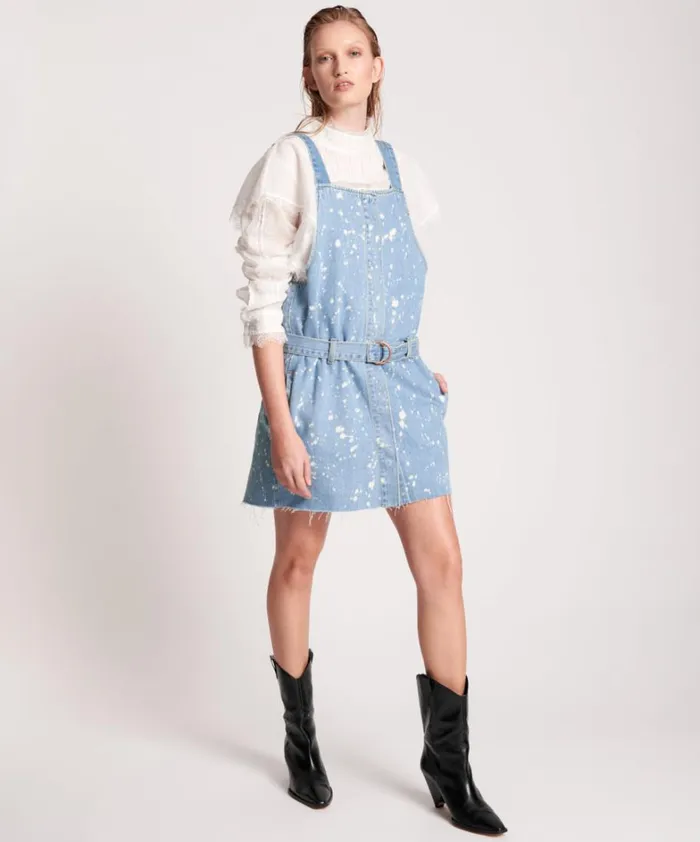 One Teaspoon Midi and Maxi Dresses ROYAL SALT DENIM PINI DRESS 8211 Women