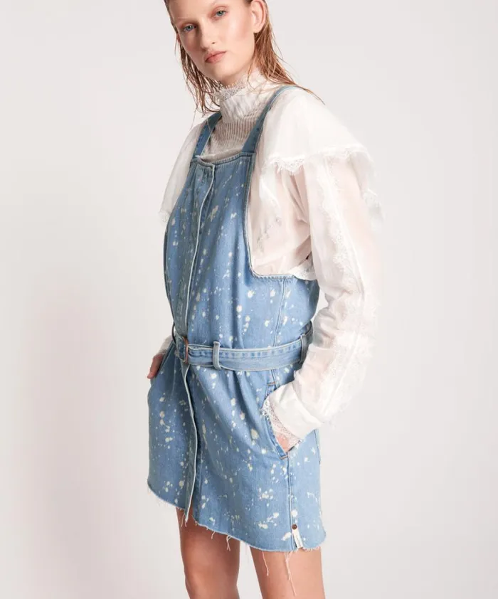 One Teaspoon Midi and Maxi Dresses ROYAL SALT DENIM PINI DRESS 8211 Women