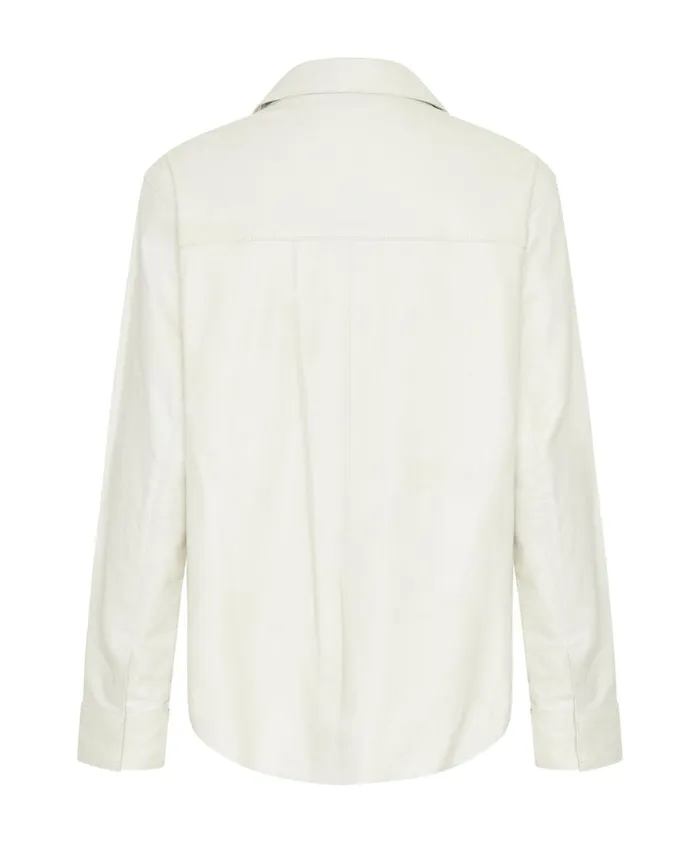 One Teaspoon Shirts ARIA LEATHER OVERSIZED SHACKET WHITE 8211 Women One Teaspoon Shirts ARIA LEATHER OVERSIZED SHACKET WHITE 8211 Women