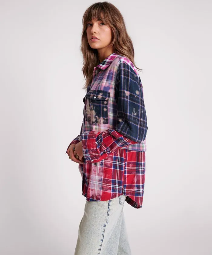 One Teaspoon Shirts BUTTON OFF DISTRESSED FLANNEL SHIRT 8211 Women One Teaspoon Shirts BUTTON OFF DISTRESSED FLANNEL SHIRT 8211 Women