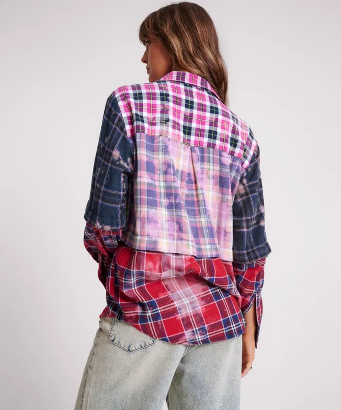 One Teaspoon Shirts BUTTON OFF DISTRESSED FLANNEL SHIRT 8211 Women One Teaspoon Shirts BUTTON OFF DISTRESSED FLANNEL SHIRT 8211 Women