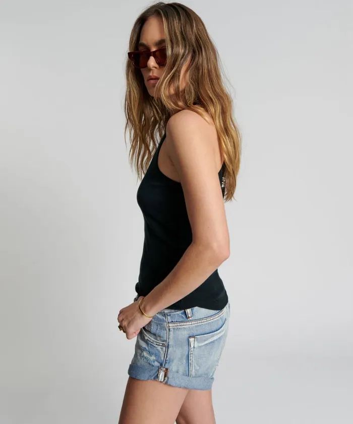 One Teaspoon Tees and Tanks BLACK ONE TEASPOON BASIC SINGLET 8211 Women