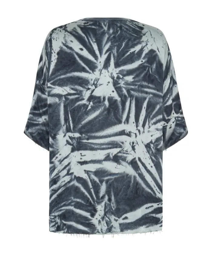 One Teaspoon Tees and Tanks FIRE FLIES OVERSIZED SATIN TEE 8211 Women
