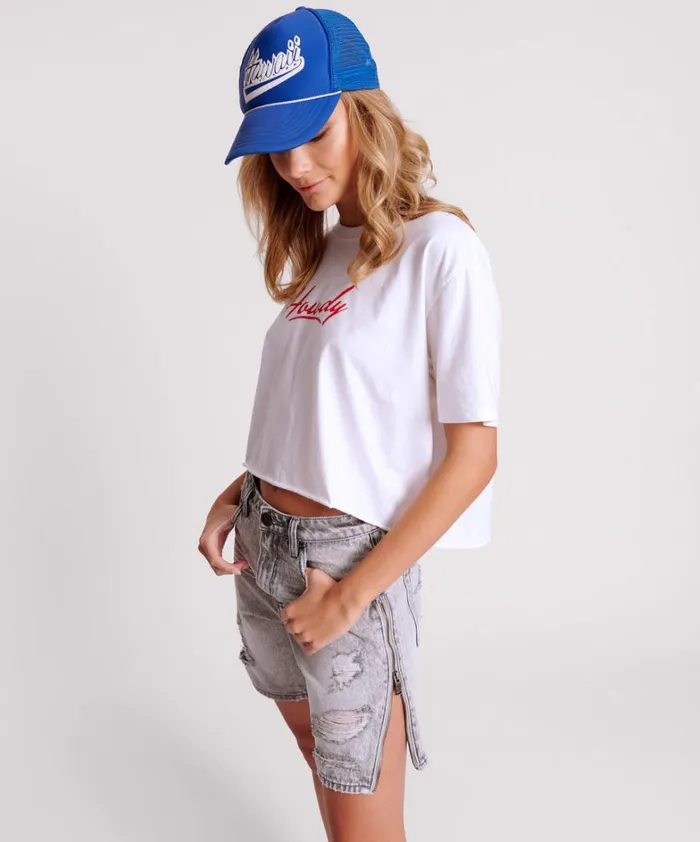 One Teaspoon Tees and Tanks HOWDY BOXY CROP TEE 8211 Women One Teaspoon Tees and Tanks HOWDY BOXY CROP TEE 8211 Women