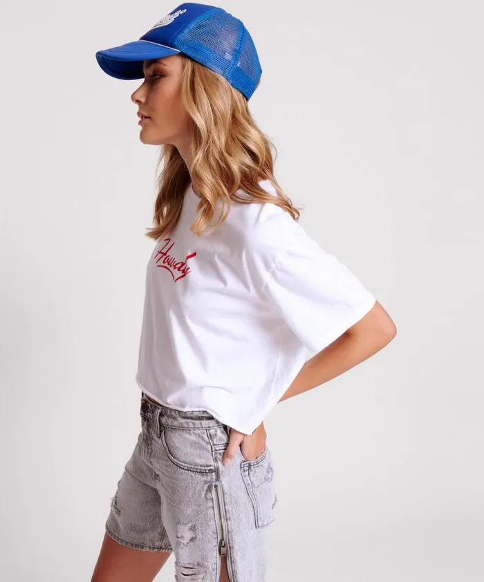 One Teaspoon Tees and Tanks HOWDY BOXY CROP TEE 8211 Women One Teaspoon Tees and Tanks HOWDY BOXY CROP TEE 8211 Women