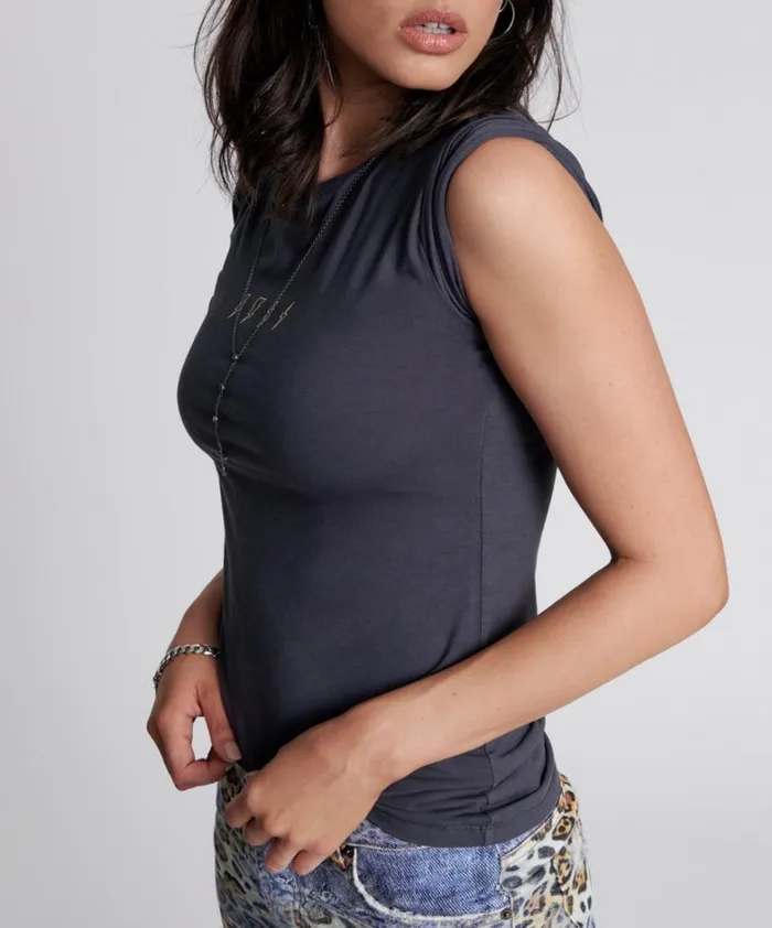 One Teaspoon Tees and Tanks LIGHTNING BOLT FITTED TEE 8211 Women