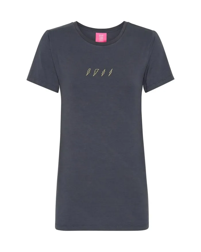 One Teaspoon Tees and Tanks LIGHTNING BOLT FITTED TEE 8211 Women