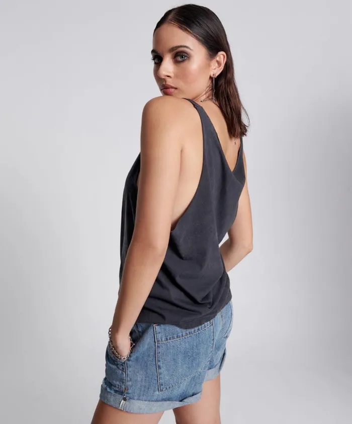 One Teaspoon Tees and Tanks LIGHTNING BOLT ORGANIC BARELY THERE TANK 8211 Women