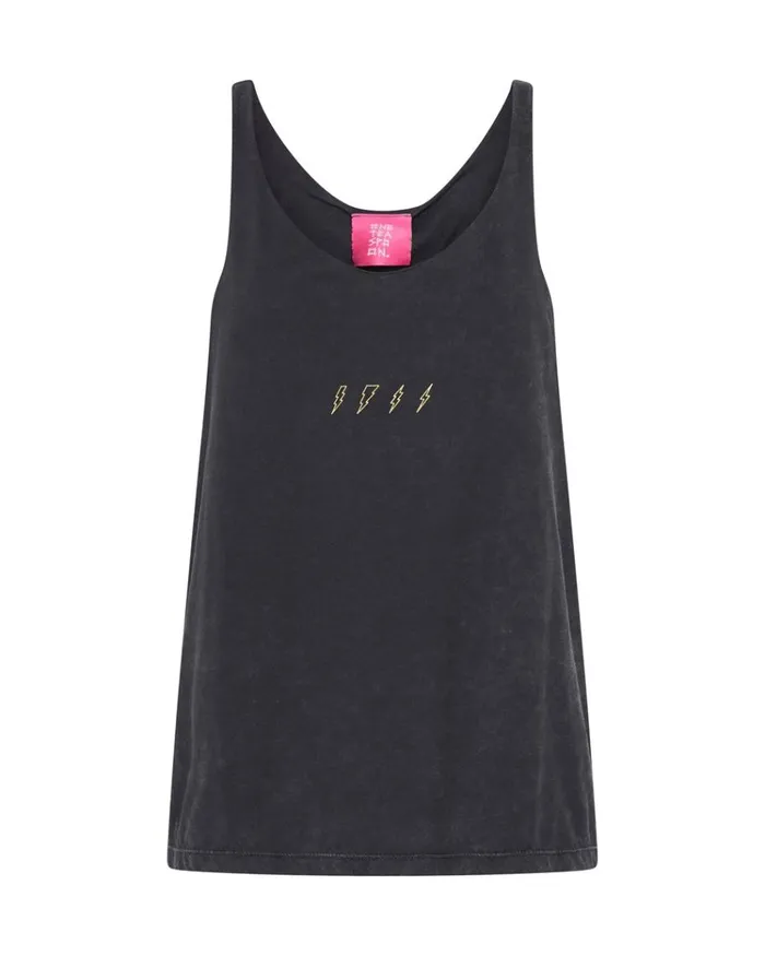 One Teaspoon Tees and Tanks LIGHTNING BOLT ORGANIC BARELY THERE TANK 8211 Women