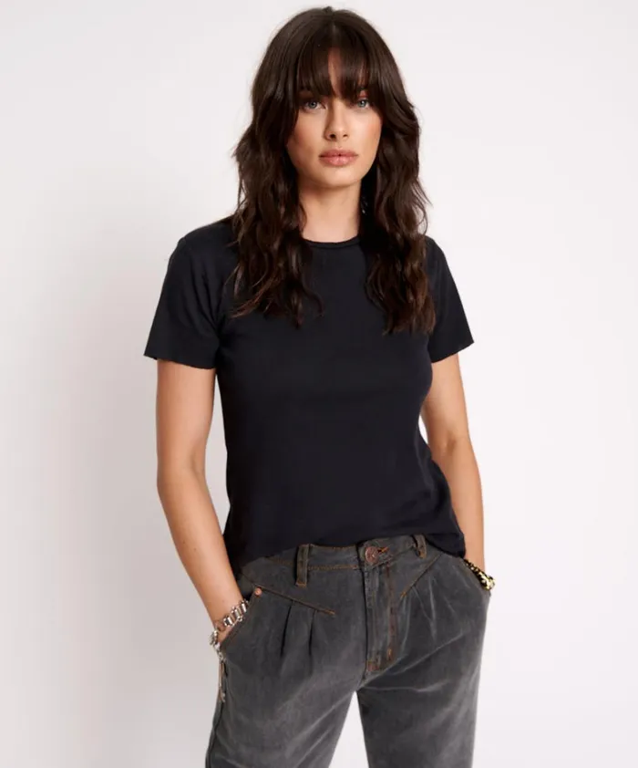 One Teaspoon Tees and Tanks ONE TEASPOON CLASSIC CREW NECK TEE 8211 Women