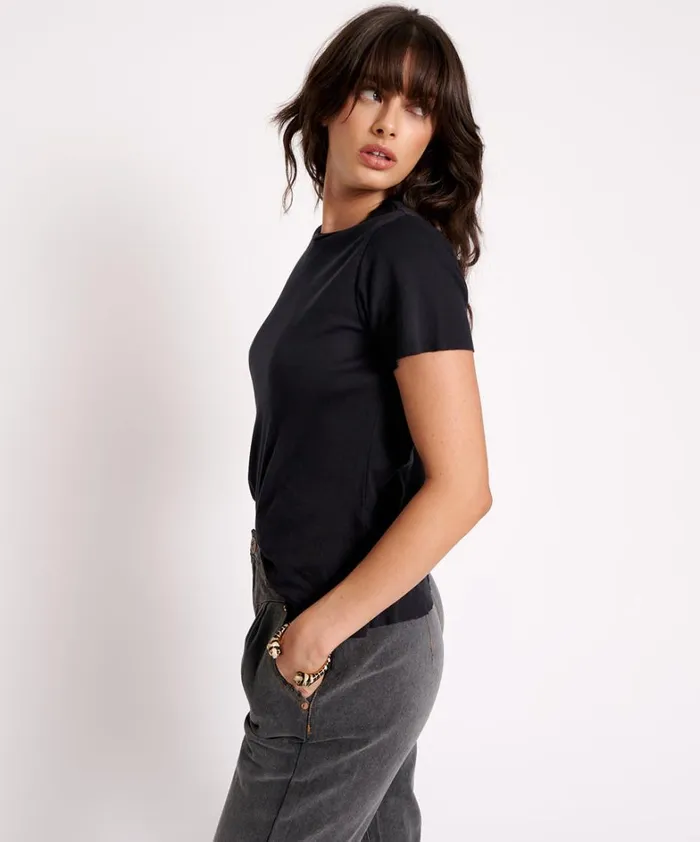One Teaspoon Tees and Tanks ONE TEASPOON CLASSIC CREW NECK TEE 8211 Women