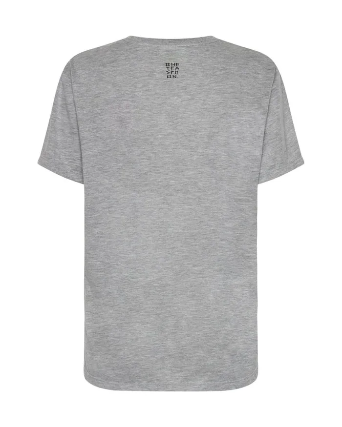 One Teaspoon Tees and Tanks ONE TEASPOON LOGO CREW NECK TEE GREY 8211 Women