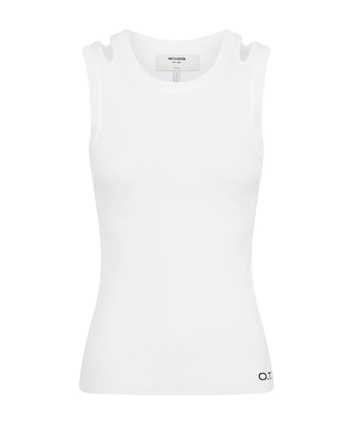 One Teaspoon Tees and Tanks OTS CUT THROUGH FINE RIBBED TANK TOP 8211 Women