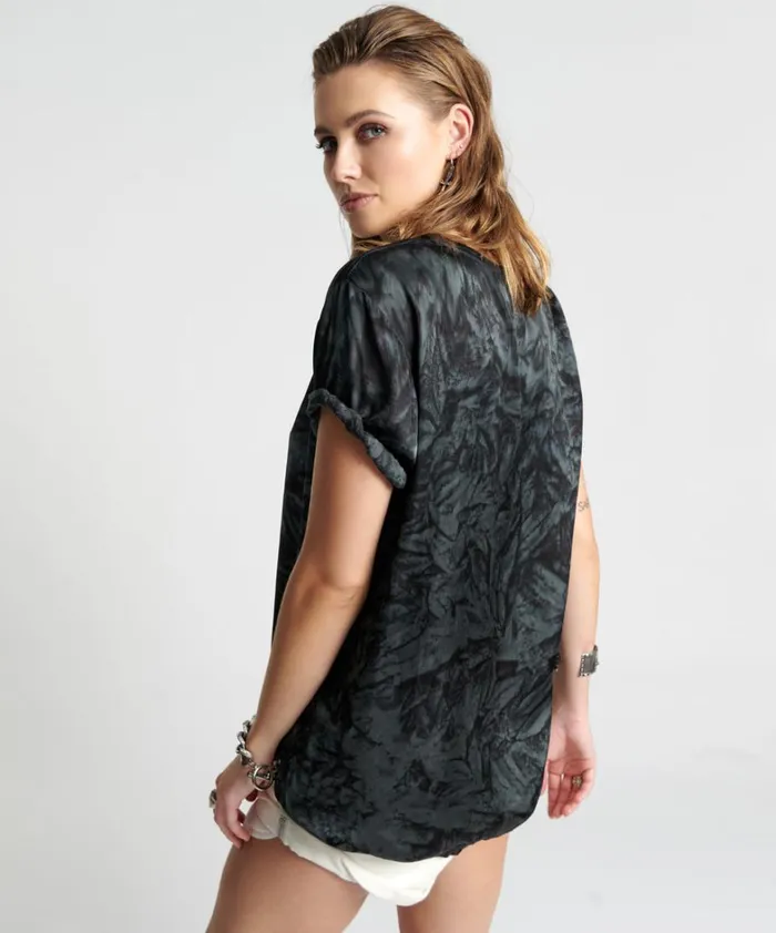 One Teaspoon Tees and Tanks RESONANCE HAND DYED SATIN TEE 8211 Women One Teaspoon Tees and Tanks RESONANCE HAND DYED SATIN TEE 8211 Women