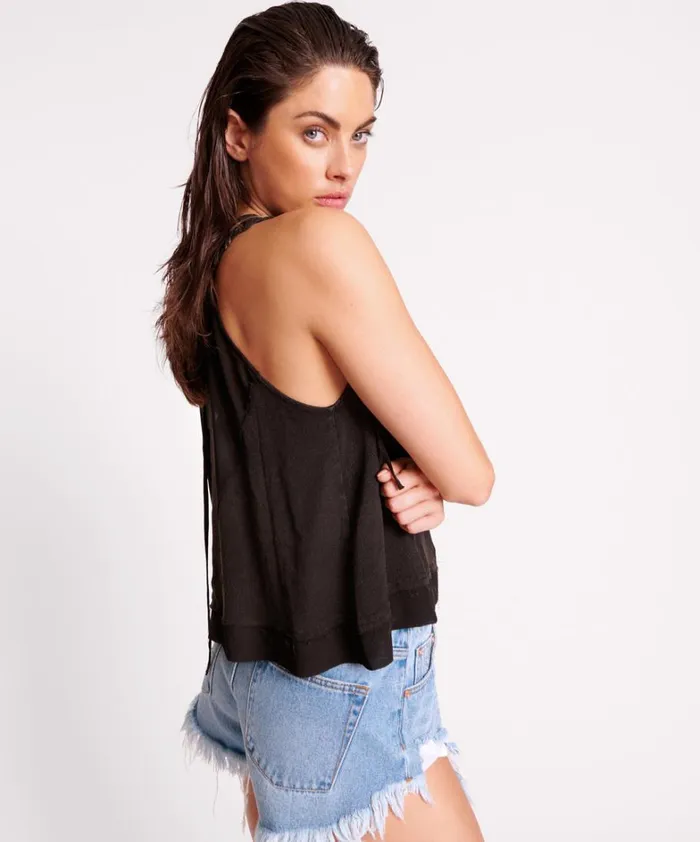 One Teaspoon Tops BLACK ACID LACE CHARLESTON TOP 8211 Women