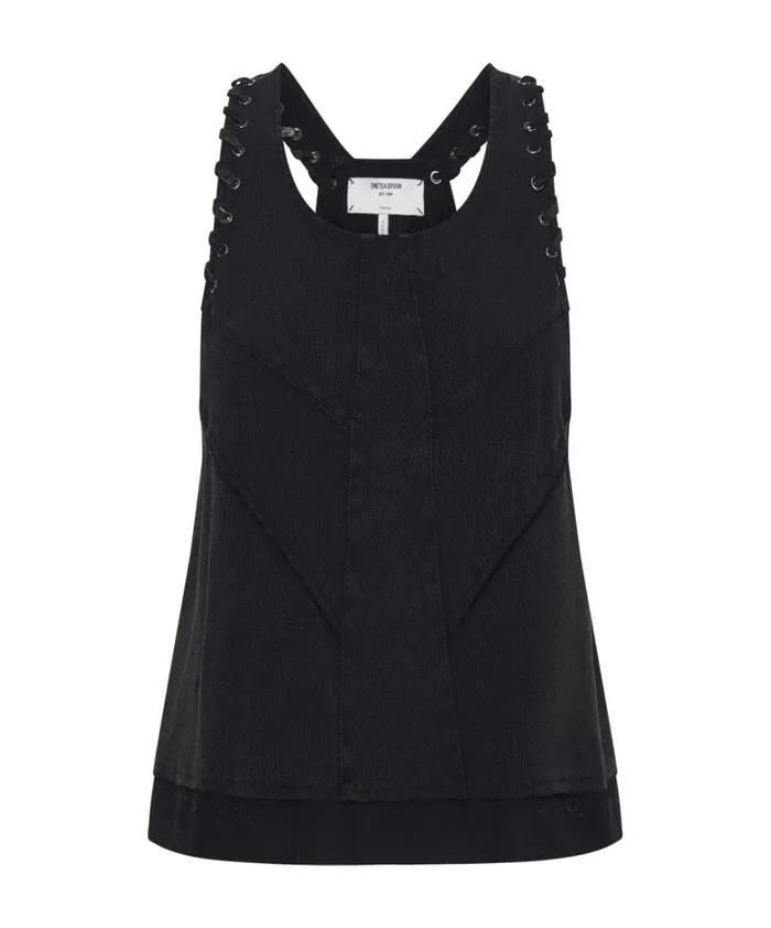 One Teaspoon Tops BLACK ACID LACE CHARLESTON TOP 8211 Women