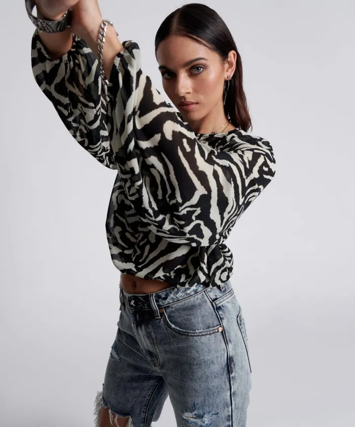 One Teaspoon Tops DIFFERENT DIMENSION BUBBLE TOP 8211 Women One Teaspoon Tops DIFFERENT DIMENSION BUBBLE TOP 8211 Women